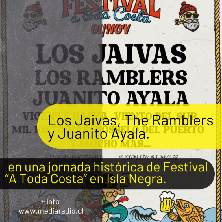 Los Jaivas, The Ramblers y Juanito Ayala en una jornada histórica de Festival “A Toda Costa” en Isla Negra